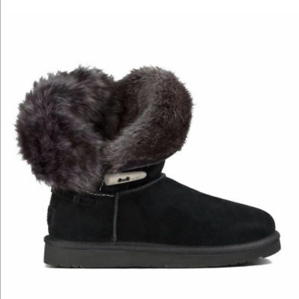 UGG Australia Meadow Black Suede Boot Size 9